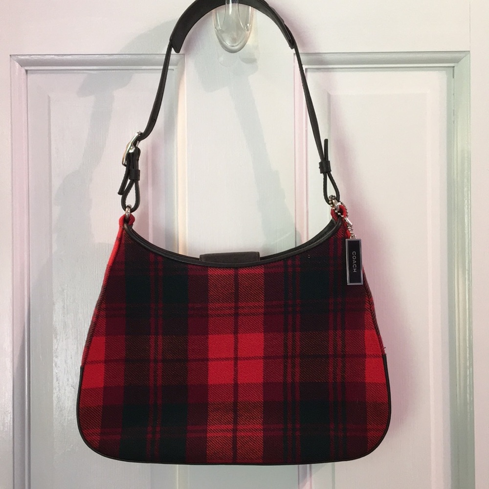 Vintage 90's tartan Plaid COACH handbag purse